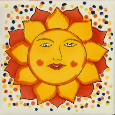 Mexican Ceramic Tile Sol Punteado 1145